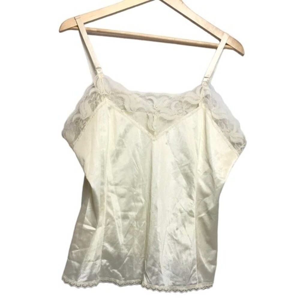 Bari Vintage ILGWU lace lightweight cami‎ XL